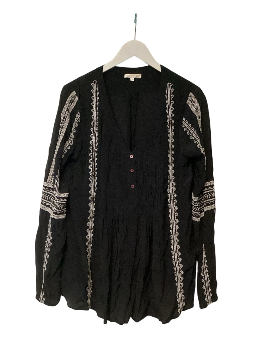 Gold Hawk Embroidered Top
